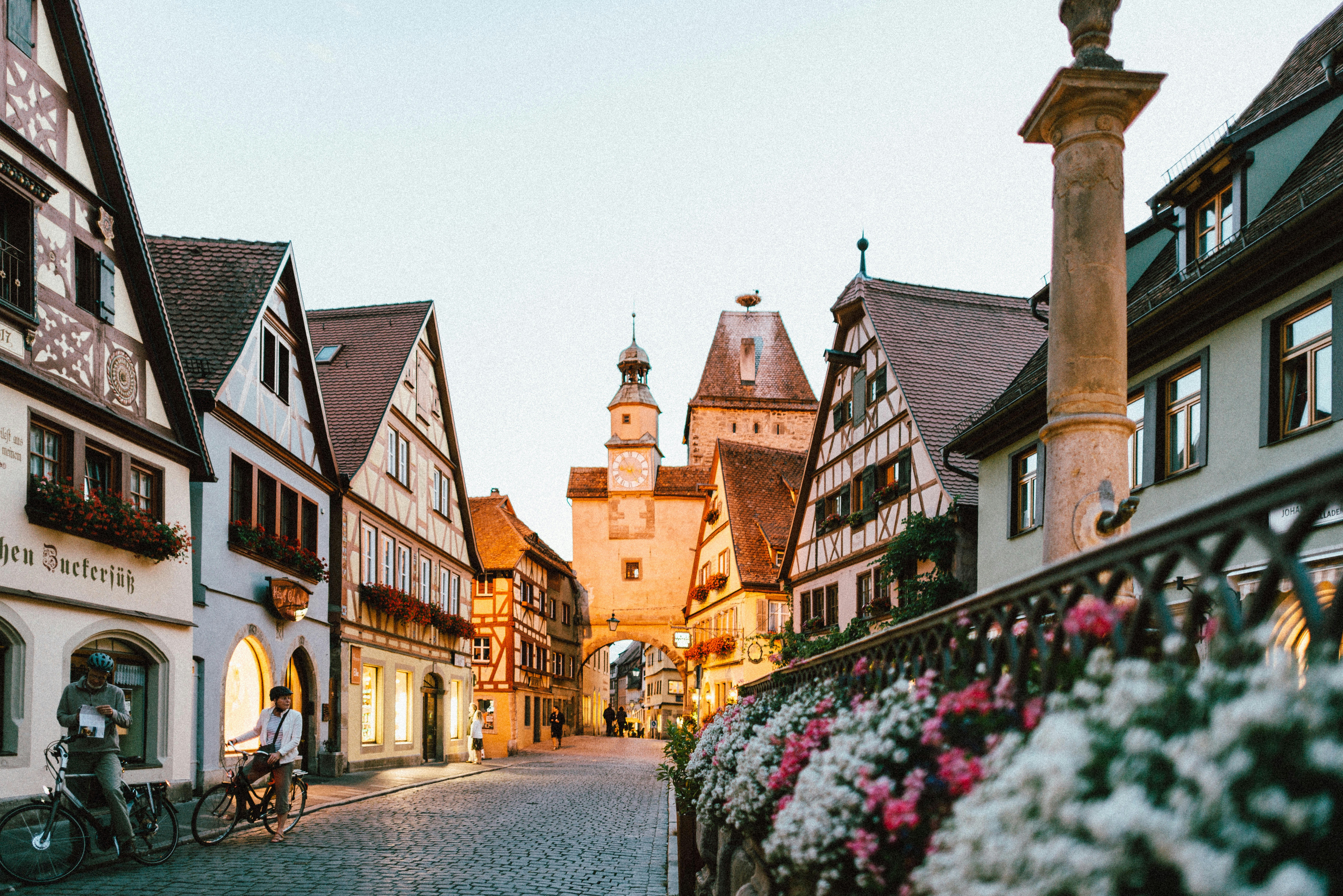 Germany — historic bridge at sunset